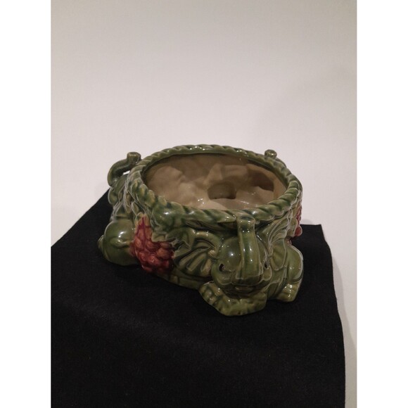 Vintage Green Lucky Elephant Planter, - Picture 1 of 3